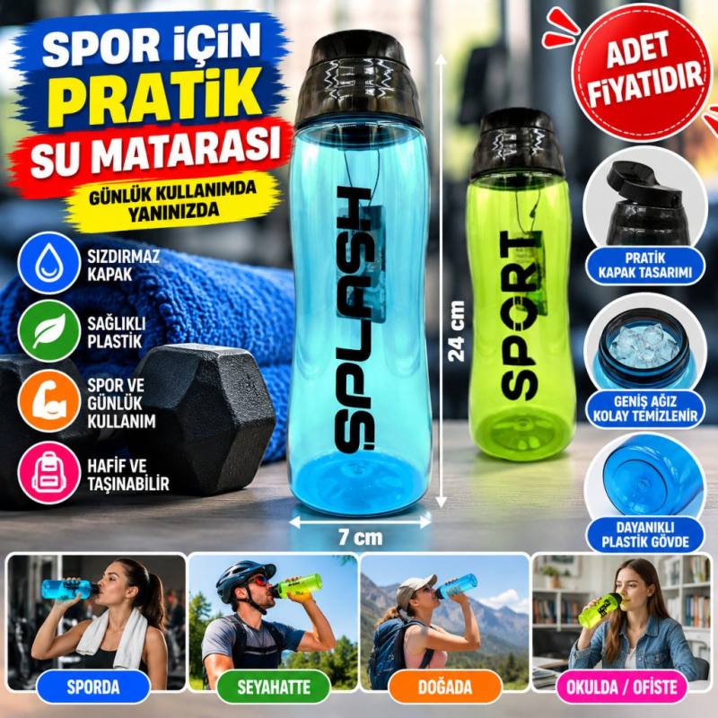 Su Matarası Darbeye ve Isıya Dayanıklı Sızdırmaz Kapaklı Suluk