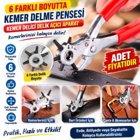 6 Farklı Boyutta Kemer Delme Pensesi Kemer Delici Delik Açıcı Aparat(adet fiyatıdır)