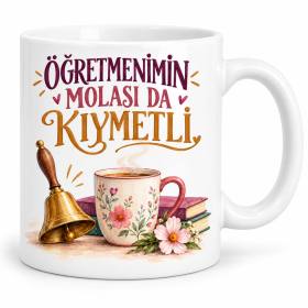 Teneffüs Takvimi Tasarımlı Porselen Kupa - MODEL 1129