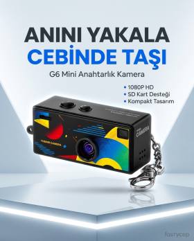G6 Thumb Camera Mini Anahtarlık Kamera 1080P HD Video Kayıtlı Retro Tasarım Taşınabilir Mini Dijital Kamera