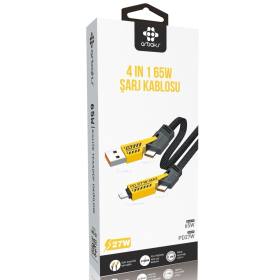 4’ü 1 Arada 65W | PD 27W Destekli | USB-A / Type-C / Lightning Uyumlu – ARB-121