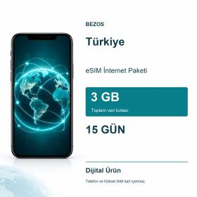 Türkiye eSIM İnternet Paketi 3 GB 15 Gün