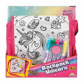 Boyanabilir Desenli Unicorn Sırt Çantası