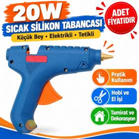 Küçük 20W Elektrikli Tetikli Sıcak Silikon Mum Tutkal Tabancası