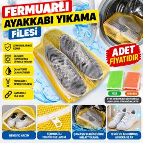 Çamaşır Makinesi İçinde Ayakkabı Terlik Yıkama Filesi Fermuarlı (adet fiyatıdır)