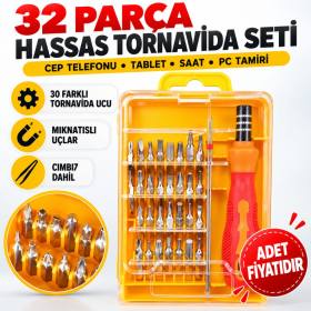32 Parça Cep Telefonu Pc Tablet Mini Tornavida Seti Tamir Takımı