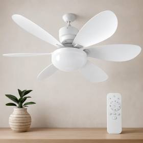 Kumandalı 2'si1 Arada Tavan Vantilatör Avize 40W 6 Kanat