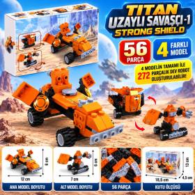 Titan Uzaylı Savaşçı -1 Strong Shield 56 Parça