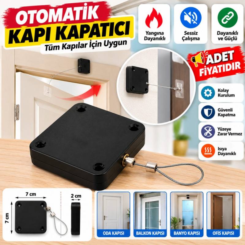 Yangına Dayanıklı Sıva Üstü Tüm Kapılar İçin Uygun Otomatik Kapanan Hızlı Otomatik Kapı Kapa