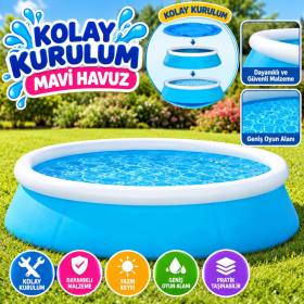 IH28101 Kolay Kurulum Mavi Havuz