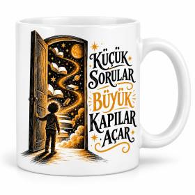 Çocuğun Sorusu Tasarımlı Porselen Kupa - MODEL 1131