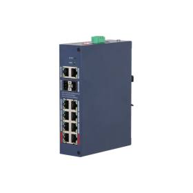 DAHUA CHS4212-8GT-110 8 PORT GIGABIT+2PORT 1GB SFP/2PORT RJ45 UPLINK CLOUD YÖNETİLEBİLİR ENDÜSTRİYEL 110W POE SWITCH