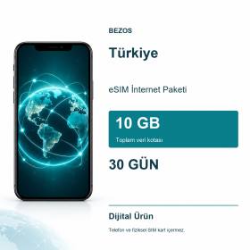 Türkiye eSIM İnternet Paketi 10 GB 30 Gün