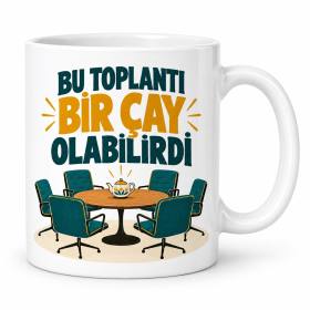 Gereksiz Toplantı Tasarımlı Porselen Kupa - MODEL 1209