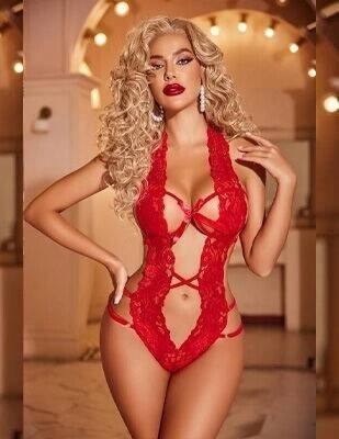Dantelli Derin Dekolteli Seksi Body