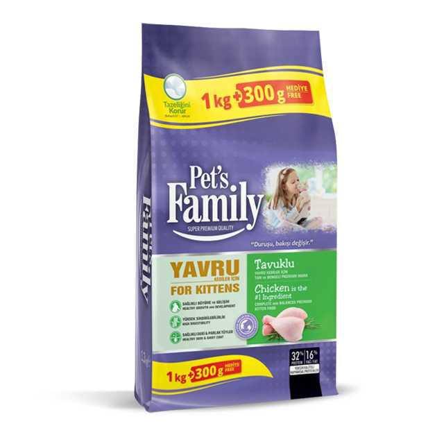 Yavru Kedi Maması Tavuk 1000+300gr 1 Adet