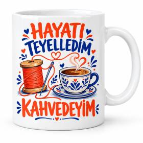 Teyel Tatili Tasarımlı Porselen Kupa - MODEL 1121