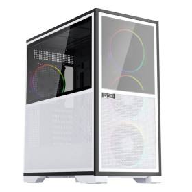1ST PLAYER IF8 BTF BEYAZ ARGB 4X12CM FAN TERS ÇEVİRİLEBİLİR TEMPERLİ CAM MESH PANELLER USB 3.0 E-ATX