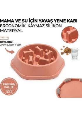 Patibon Kedi Köpek Yavaş Besleyici Mama Kabı - Anti-Boğulma & Sağlıklı Beslenme - SOMON