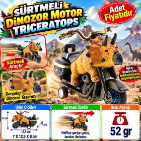 Sürtmeli Dinozor Motor Triceratops (adet fiyatıdır)