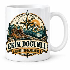 Ekim Beyefendi Rotası Tasarımlı Porselen Kupa - MODEL 1257