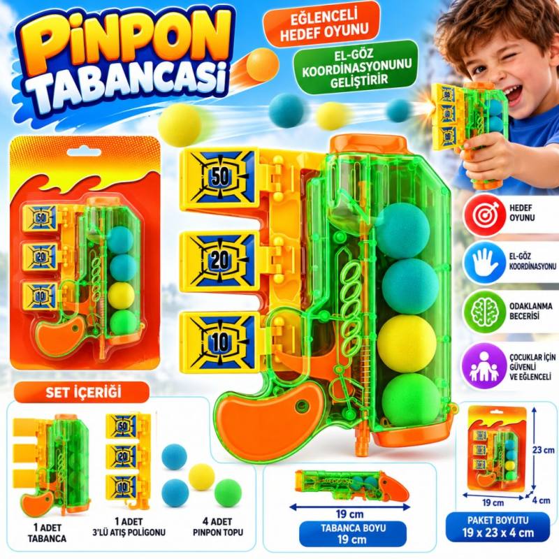 Yeşil Pinpon Tabancası 229A-1