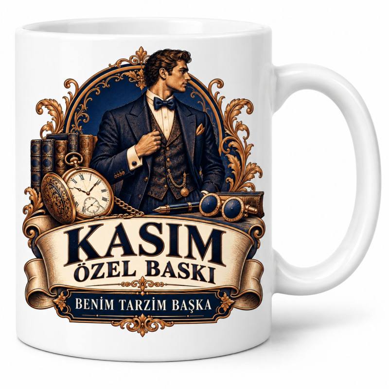 Kasım Özel Baskı Beyefendi Tasarımlı Porselen Kupa - MODEL 1164