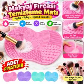 Pratik Kolay Makyaj Fırçası Temizleme Matı Aparatı Aleti (adet fiyatıdır)