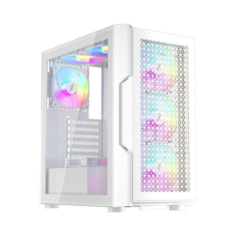 1ST PLAYER TRILOBITE T7 BEYAZ 650W 80+ ARGB 4X12CM FAN TEMPERLİ CAM MESH USB 3.0 ATX KASA