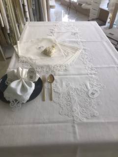 Sofra Takımı 26 Parça Anna Model Yemek Takımı Örtüsü Dertsiz 160 x 260 cm Masa Örtüsü
