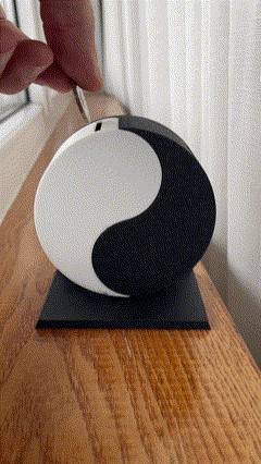 3D Baskı Yin Yang Kumbara İki Bölmeli Denge Figürlü Dekoratif Kumbara