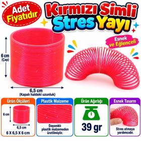 Kırmızı Simli Stres Yayı (adet fiyatıdır)