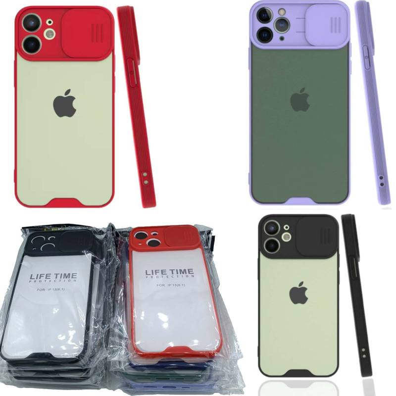 iPhone 13 Pro Kılıf Kamera Koruma Silikon (5 Siyah – 5 Renkli)