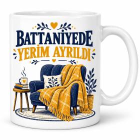 Kışa Yumuşak İniş Tasarımlı Porselen Kupa - MODEL 1133