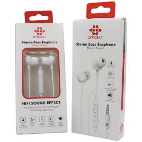 Mikrofonlu Stereo Bass Kulaklık – Beyaz – ARB-221