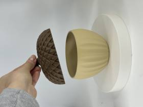 3D Baskı Meşe Palamudu Formlu Kapaklı Saklama Kutusu Sonbahar Dekoru Şekerlik