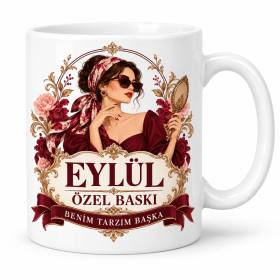 Eylül Özel Baskı Hanımefendi Tasarımlı Porselen Kupa - MODEL 1174