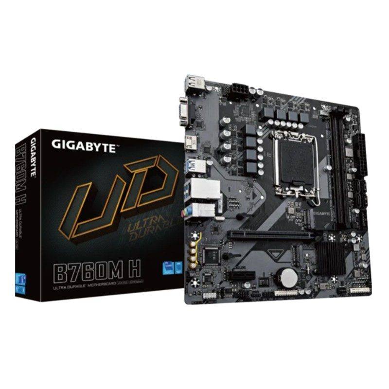GIGABYTE B760M H DDR5 8000MHZ 1XVGA 1XHDMI 1XM.2 USB 3.2 MATX 1700P (12. / 13. VE 14. NESİL İŞLEMCİ UYUMLU)
