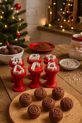 3D Baskı 6'lı Noel Temalı Tatlı Damgası Seti Kurabiye Mühürü Mutfak Aksesuarı
