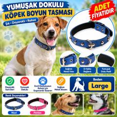 Yumuşak Dokulu Deri Köpek Gezdirme Boyun Tasması (Large) (adet fiyatıdır)