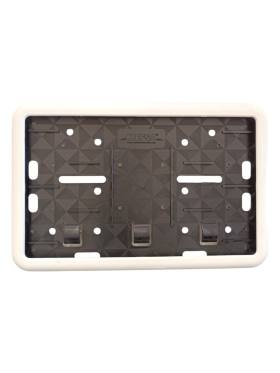 Çerçeveli Motor Plakalık Plaka Altlığı Beyaz 17x26 cm