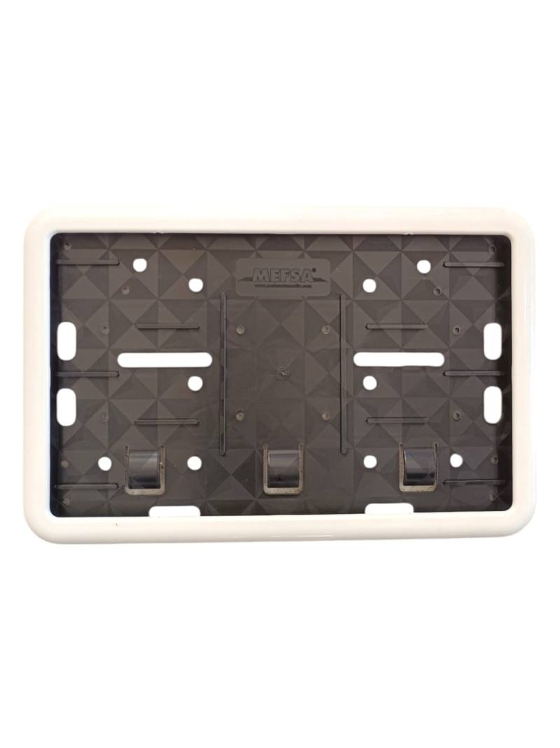 Çerçeveli Motor Plakalık Plaka Altlığı Beyaz 17x26 cm