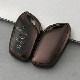MG HS-ZS Uyumlu Smart 3 Buton Silikon Oto Anahtar Kumanda Kabı Kılıf Füme