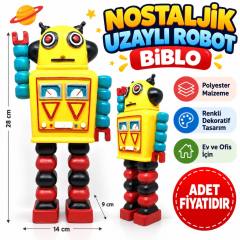 Nostaljik Sevimli Uzaylı Robot Şeklinde Figür Biblo (adet fiyatıdır)