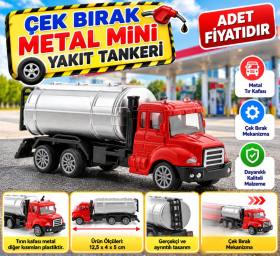 Çek Bırak Metal Mini Yakıt Tankeri (adet fiyatıdır)