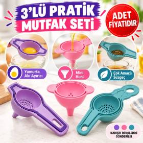Pratik Yumurta Süzgeci Mini Süzgeç Huni Seti Hepsi Bir Arada(adet fiyatıdır)