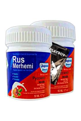 Playboy Blue Rus Merhemi 2 Tane 50 ml Tüy Dökücü Krem + Yanında Jel