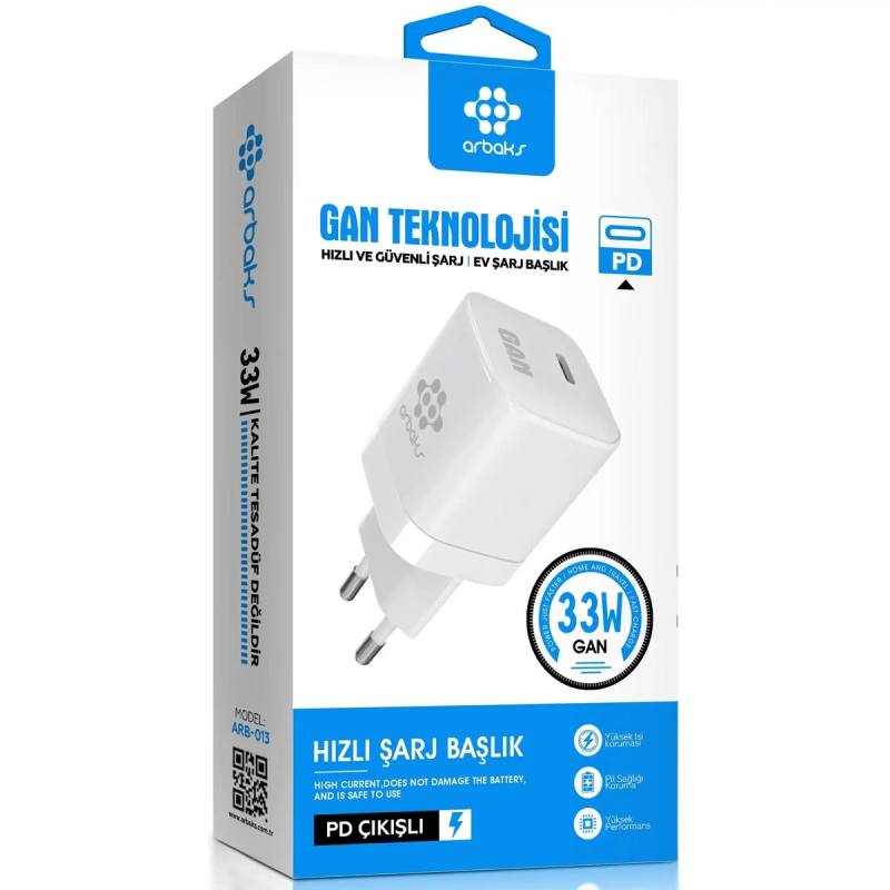 Gan Teknolojisi 33W PD Şarj Başlığı – ARB-013