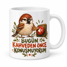 Sessiz Sabah Tasarımlı Porselen Kupa - MODEL 1016