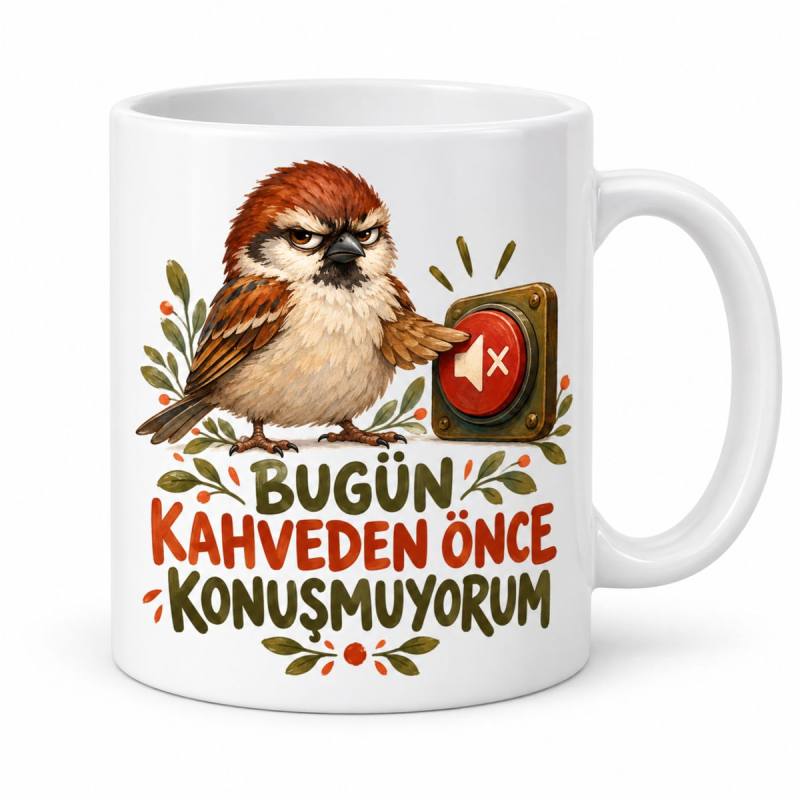 Sessiz Sabah Tasarımlı Porselen Kupa - MODEL 1016